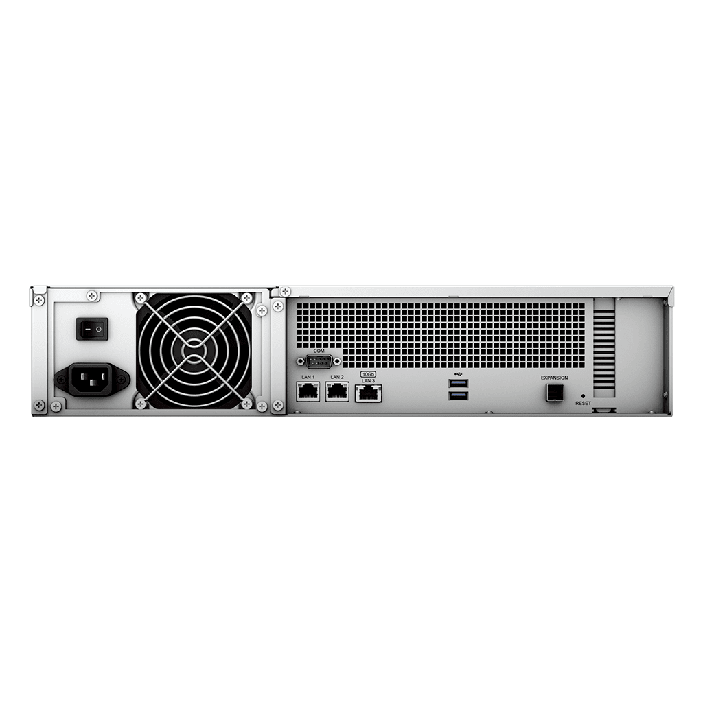 Servidor de Almacenamiento RackStation RS2423+ | 12 Bahías | 2U | Hasta 216 TB | Rendimiento 3,500/1,700 MB/s | Expansión a 432 TB | 10GbE | Fuentes de Alimentación Duales | Alta Disponibilidad.
