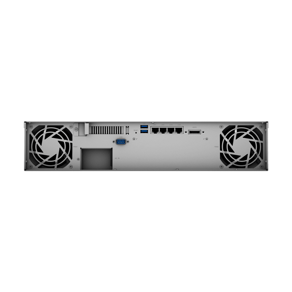Servidor de Almacenamiento en Red RackStation RS1221+ | 8 Bahías | Expansión a 12 Bahías | CPU AMD Ryzen V1500B | 4 GB DDR4 ECC | RAID Soportado | 10/25GbE | Synology High Availability | Protección de Datos Integral.