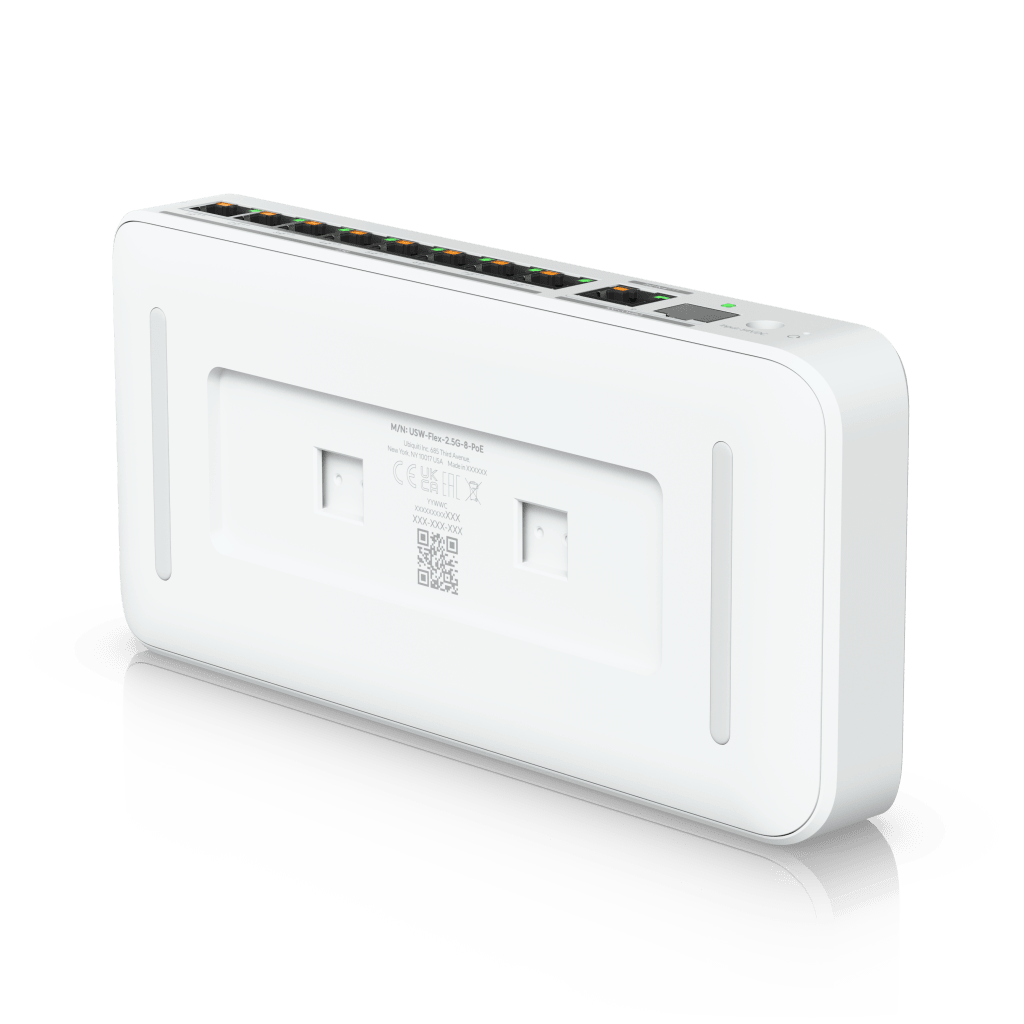 USW Flex 2.5G PoE Switch de 8 Puertos 2.5GbE PoE++, con un Puerto de Enlace Ascendente Combinado RJ45/SFP+ de 10 GbE (No incluye Adaptador ca/cc)