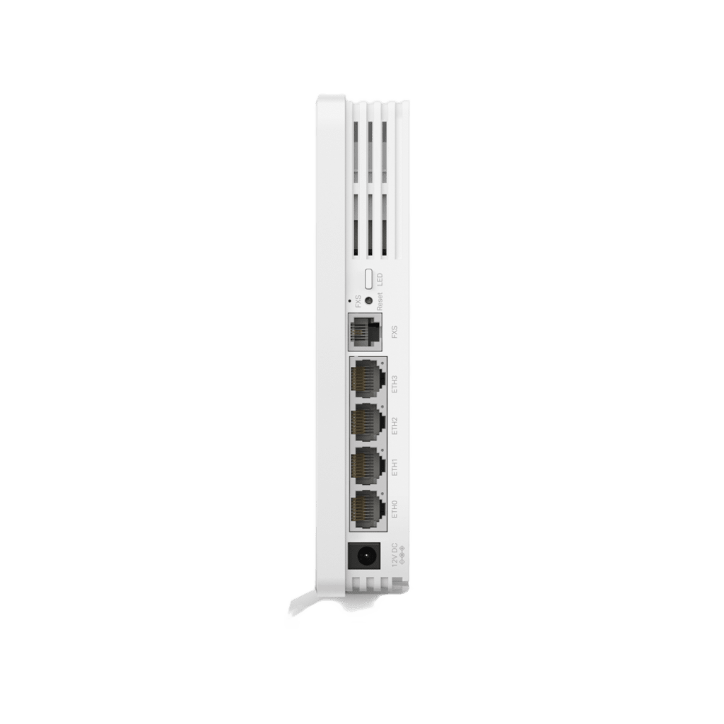 Access Point Wi-Fi 6 GPON Desktop / AX1800 1.8 Gbps / 4 Puertos Gigabit + 1 FXS / Gestión Omada Unificada / Cobertura 140 m² (1500 ft²) / Hasta 120 Clientes / MU-MIMO 2x2 / OFDMA