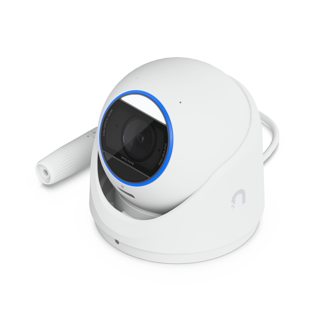 UniFi Protect G6 Pro Turret – Cámara 4K PoE+ Antimanipulación y Todo Clima con Motor de IA Multi-TOPS, Zoom Óptico 2.36× y Sensor CMOS 1/1.2