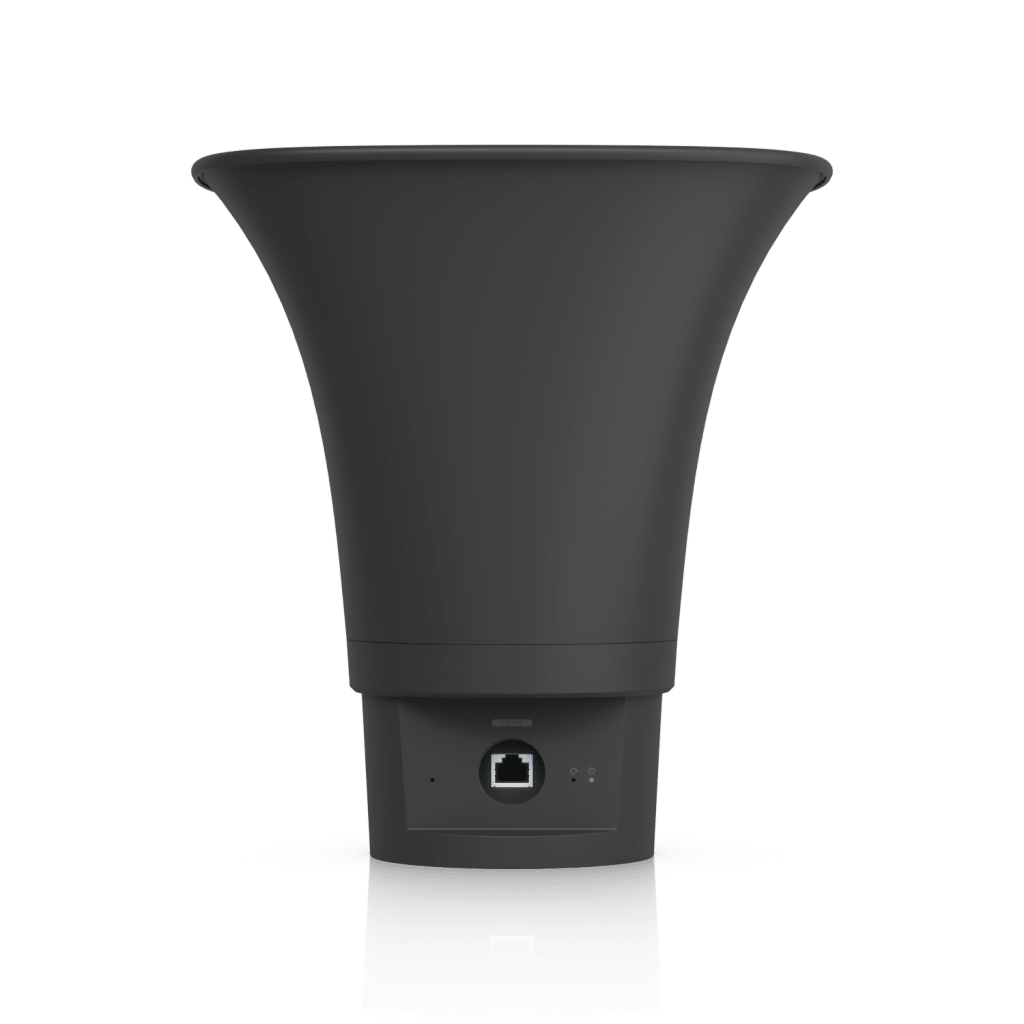 UniFi Protect AI Horn Speaker, Altavoz IP 120 dB, PoE+, Alerta AI Avanzada, Montaje Pared, Esquina y Poste, IP66, Color Negro