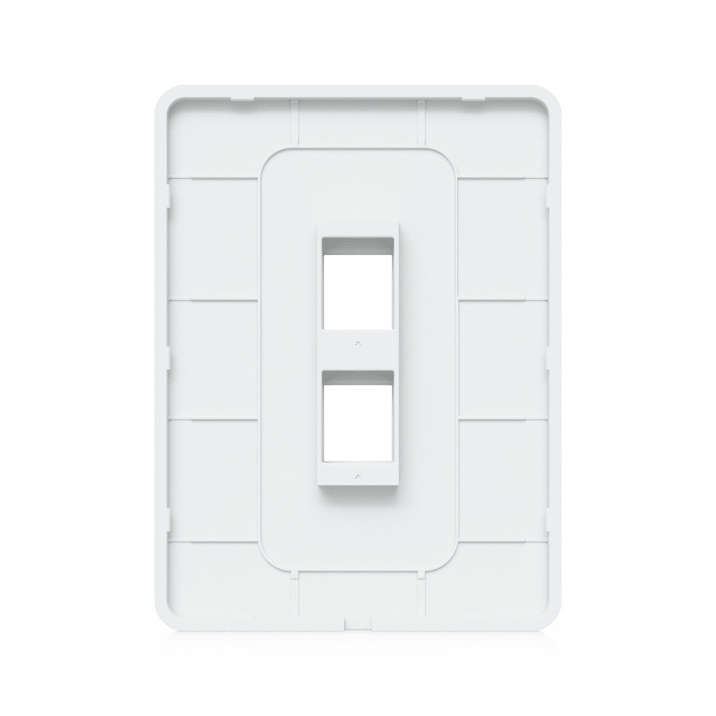 Placa de Pared Vertical Universal para Keystone de 2 Puertos con Cubierta Pintable, Acabado Personalizable, Paquete con 4 Piezas