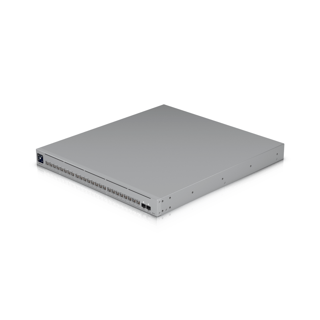 UniFi Switch USW-Pro-XG-24 / Capa 3 / 24 puertos (16 × 10 GbE, 8 × 2,5 GbE) + 2 puertos SFP28 25 G