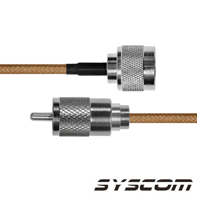 Cable Coaxial RG-142/U de 180 cm (70.87 pulgadas), con Conectores N Macho a UHF Macho (PL-259).