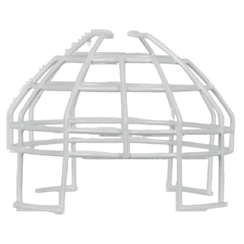 Protector De Rejilla Anti Vandalismo Y Golpes Accidentales, Color Blanco, Para Sirenas/Estrobos/Bocinas System Sensor, Montaje en Superficie en Techo, 8.55"Altox8.55"Anchox6.23"Profundidad