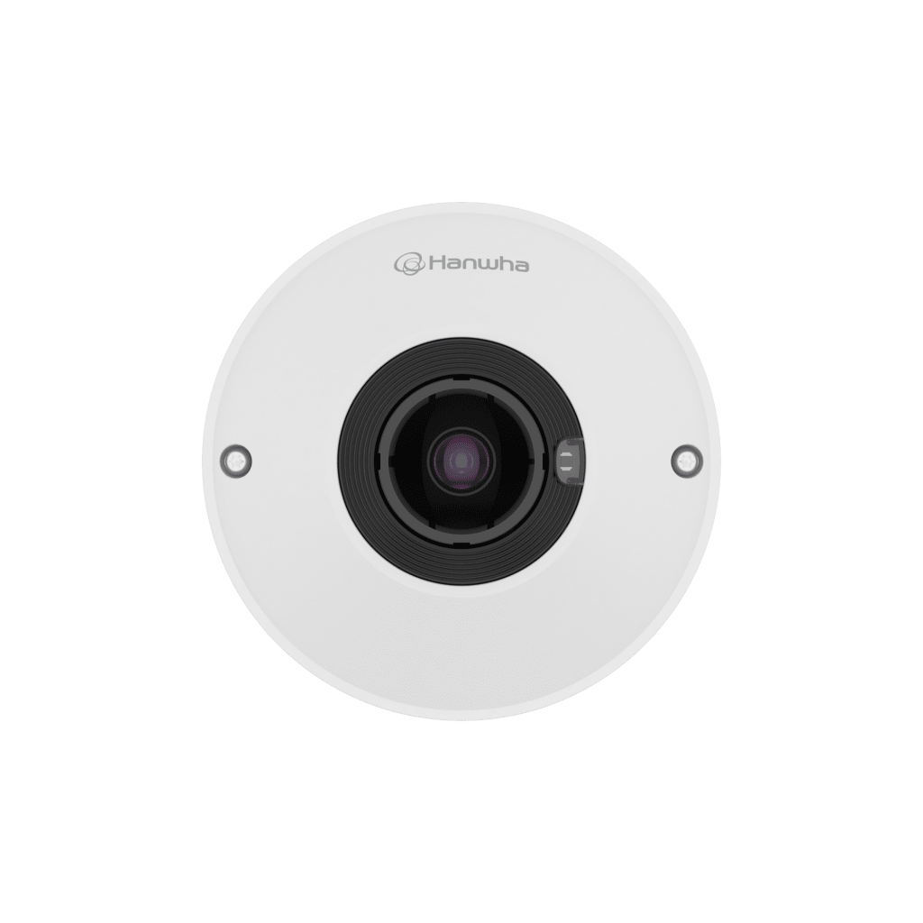 Cámara Ojo de Pez AI 12MP / Resolución 3584x2688 / Lente 1.76mm F1.8 / WDR 120dB / WiseNR II AI / Detección Persona-Vehiculo / PoE 7.3W / IP42 para uso interior