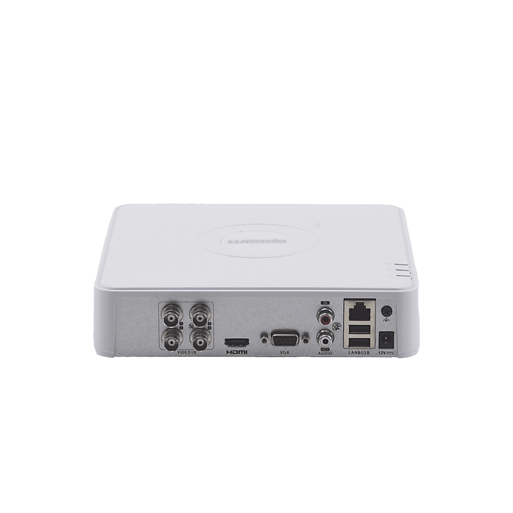 Audio Bidirieccional DVR 4 Canales TurboHD + 1 Canal IP / 2 Megapixel (1080p) Lite / Acusense Lite (Evita Falsas Alarmas) / 1 Bahía de Disco Duro / H.265+ / Salida de Vídeo Full HD