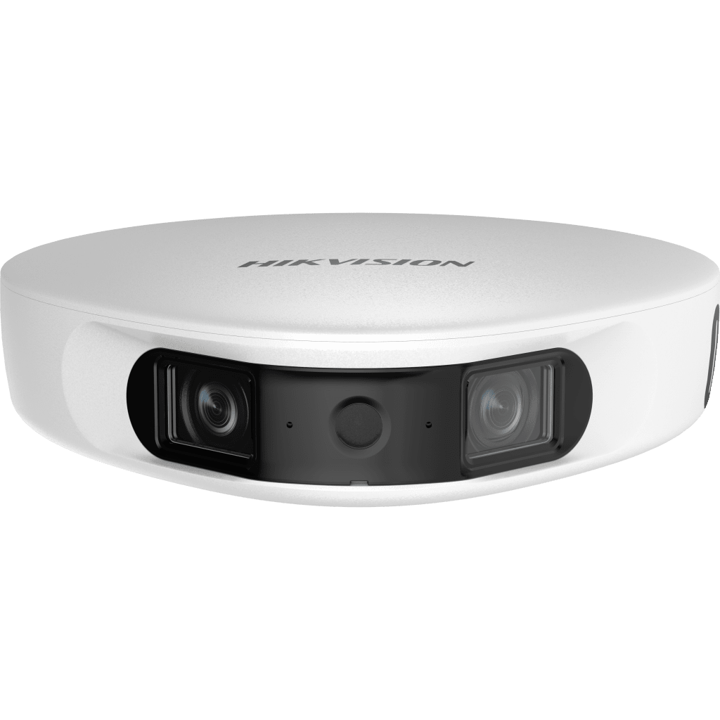 PanoVu Series / Vista Panorámica 180° / 32 Megapixel en Total / 2 Micrófonos Integrados / IP65 / PoE+ / Micro SD / Ideal para Grabar Partidos de Futbol