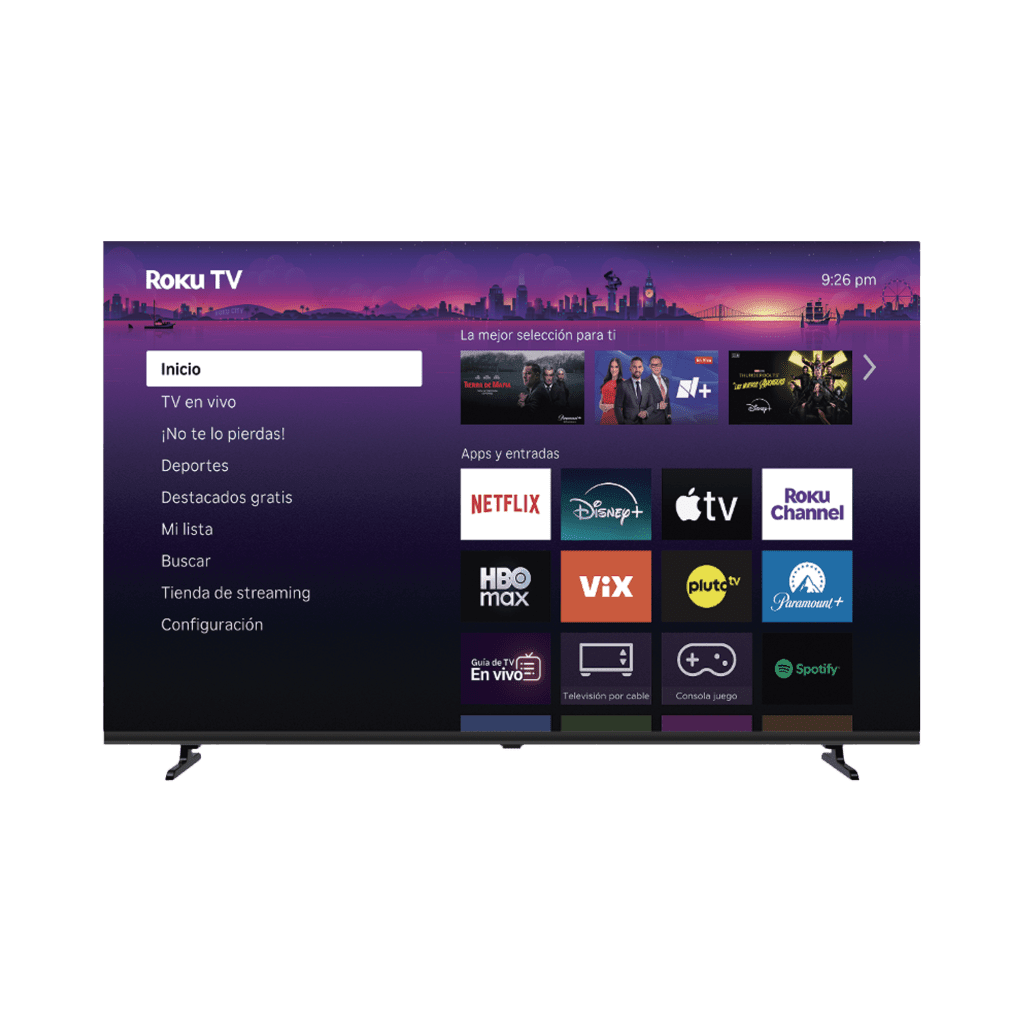 Smart TV 98 pulgadas QLED 4K Ultra HD con ROKU TV / Pantalla Gigante 2.19m × 1.25m / 1.07 mil millones de colores / Audio Dolby 12W+12W / 3 HDMI con ARC-CEC / WiFi / Ideal para Sala, Negocios y Digital Signage