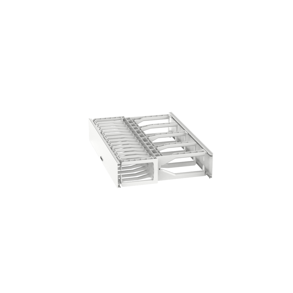 Organizador de Cables Horizontal NetManager de Alta Densidad, Doble (Frontal y Posterior), Para Rack de 19in, 2UR, Color Blanco