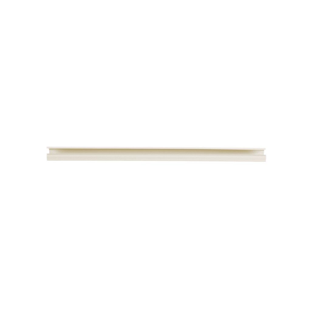 Canaleta LD10 de PVC rígido, con cinta adhesiva para instalación sin herramientas, de 38.4 x 24 x 2438 mm, Color Blanco Mate