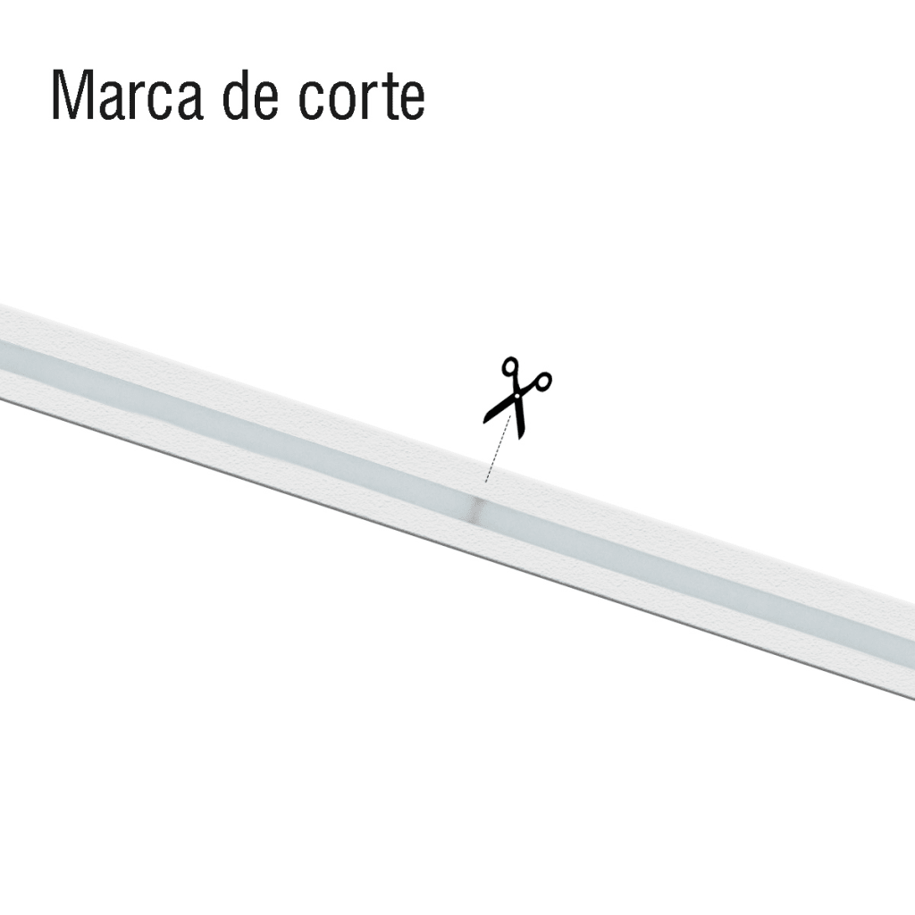 Manguera LED Luminosa Blanca de Resina Transparente y Flexible / Para uso Interior o Exterior / Carrete de 50 m/ 110V CA 4.2 A/ 500 W Potencia / T.C.C. 6500 K.