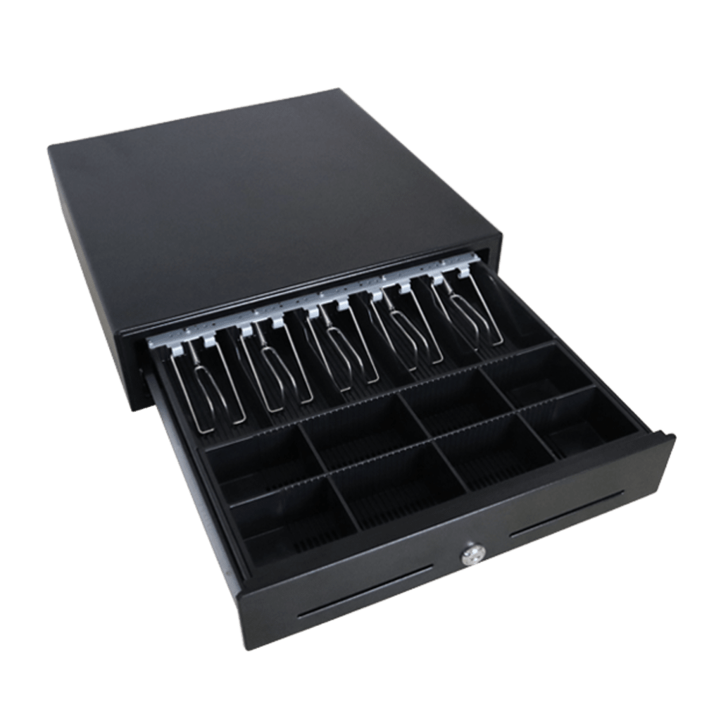 Cajón para Efectivo / Serie MK / Push Open / Insertos Ajustables Billetes y Monedas / Cubierta de Acero / Operación Manual