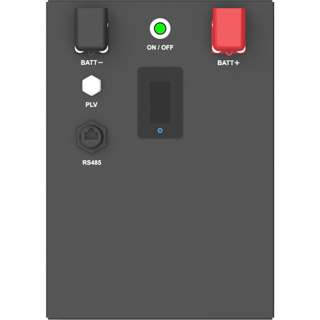 Batería de Litio LiFePO4 12.8Vcc, 100Ah, 1.28KwH, Pantalla LCD para Monitoreo Local, Carcasa Metálica