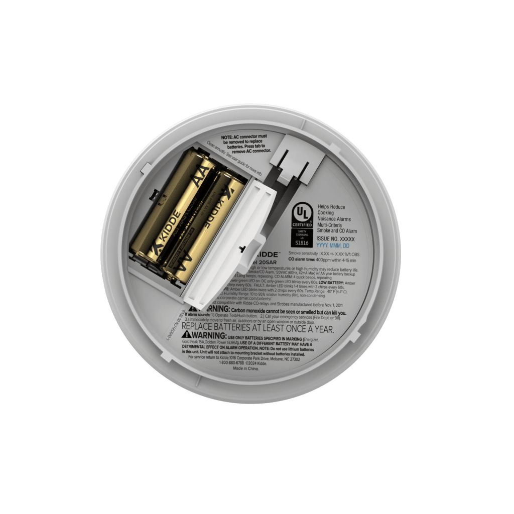 Detector de Humo Compacto Fotoeléctrico Autonomo120 V y Respaldo Batería Reemplazable AA | Modelo 210314821 | Pieza