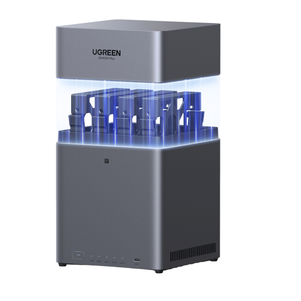 NAS UGREEN NASync DH4300PLUS / 4 Bahías SATA / Procesador RK3588C 8 GB RAM / 2.5GbE Puerto / HDMI 4K / USB 3.2 Type-C / RAID 0/1/5/6/10 / Acceso Remoto UGREENlink