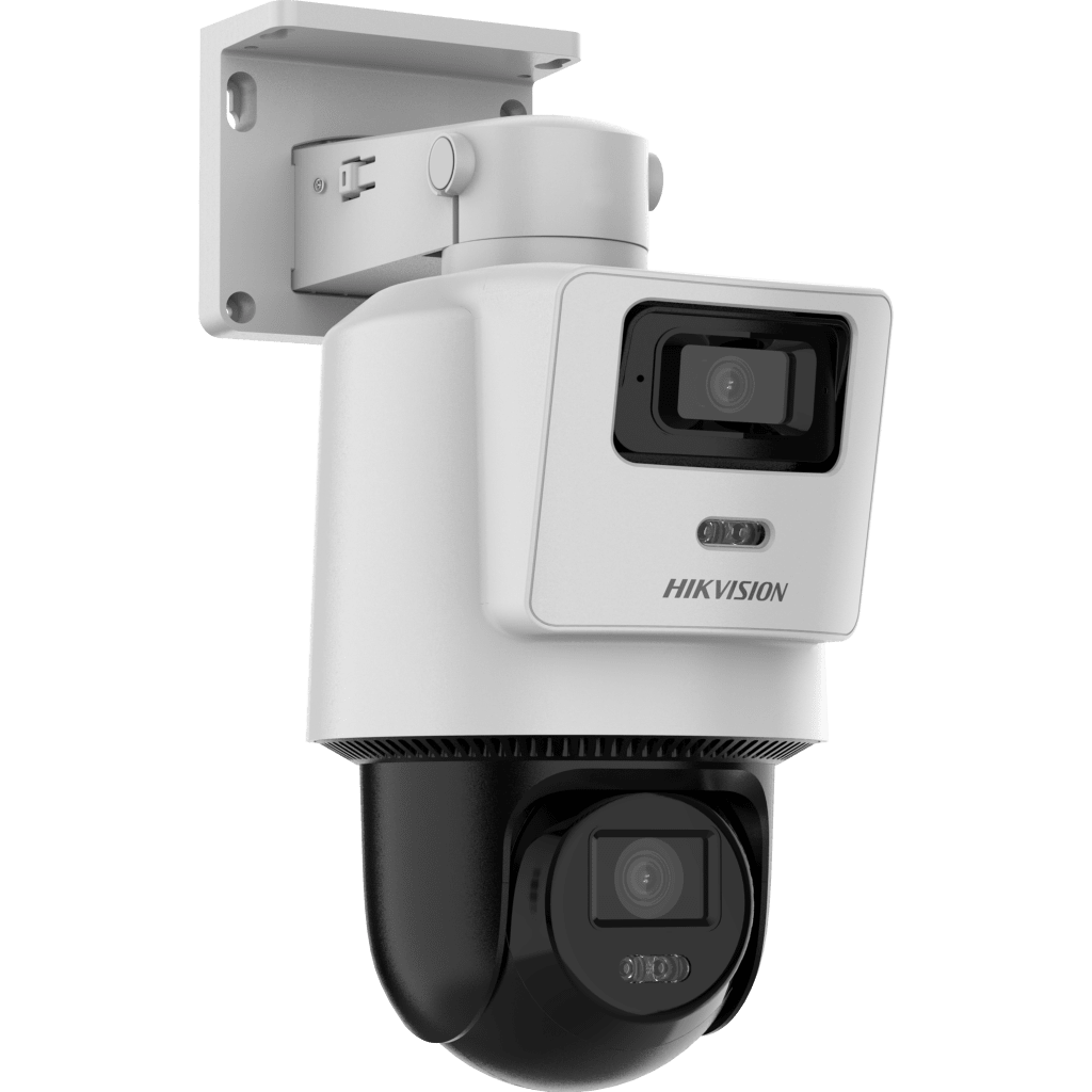 Cámara PTZ TandemVu 4 MP + 4 MP / Lentes 2.8 mm + 8 mm / Dual Light IR + Blanca 30 m / IP66 / Audio Bidireccional