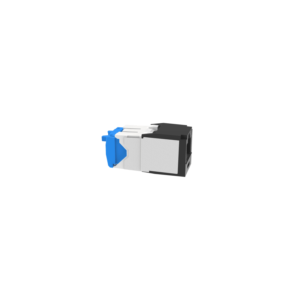 Conector Jack RJ45 Estilo TG, Mini-Com, Categoría 6A, Con Gel Resistente a la Corrosión, de 8 Posiciones y 8 Cables, Color Negro