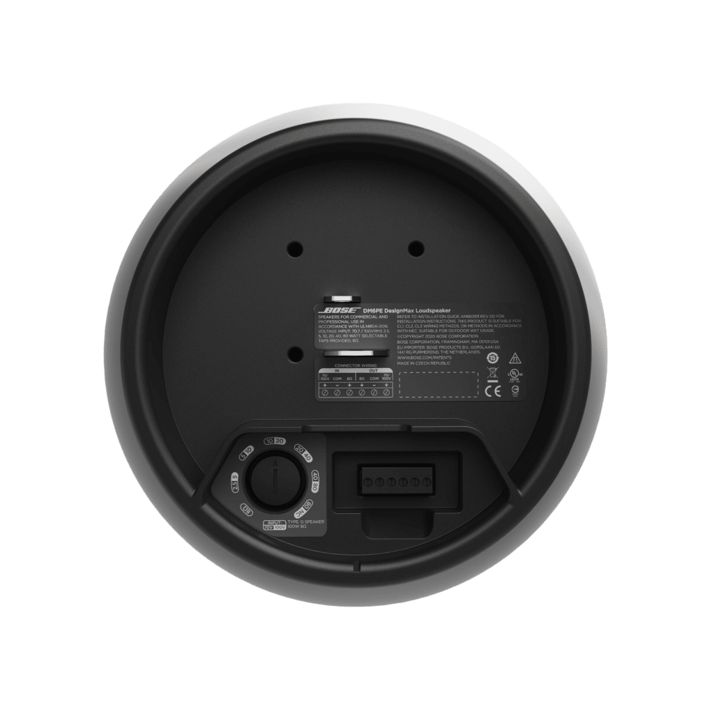 Par de Altavoz colgante | DesignMax | 6in | 8ohms | 70/100V | Negro | Exterior