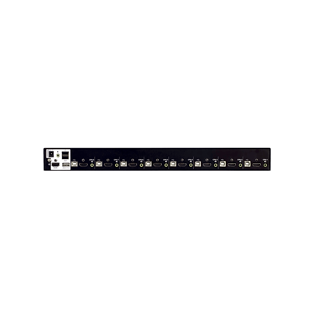Switch KVM HDMI | 8 Puertos | 4K DCI 4096 x 2160 @ 60Hz | USB 2.0 Hub 2 Puertos | Cascada 3 Niveles hasta 512 PCs | Multi-Display hasta 8 Monitores | Video DynaSync | HDCP 2.2 | OSD Multilingüe