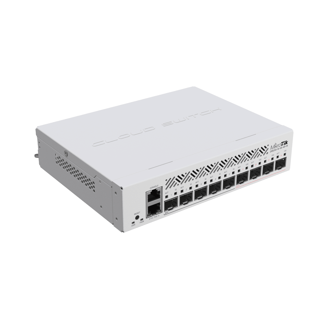 Cloud Router Switch con 1 puerto GbE/ 5 Puertos SFP/ 4 puertos SFP+ Ideal para Enlaces de Alto Rendimiento