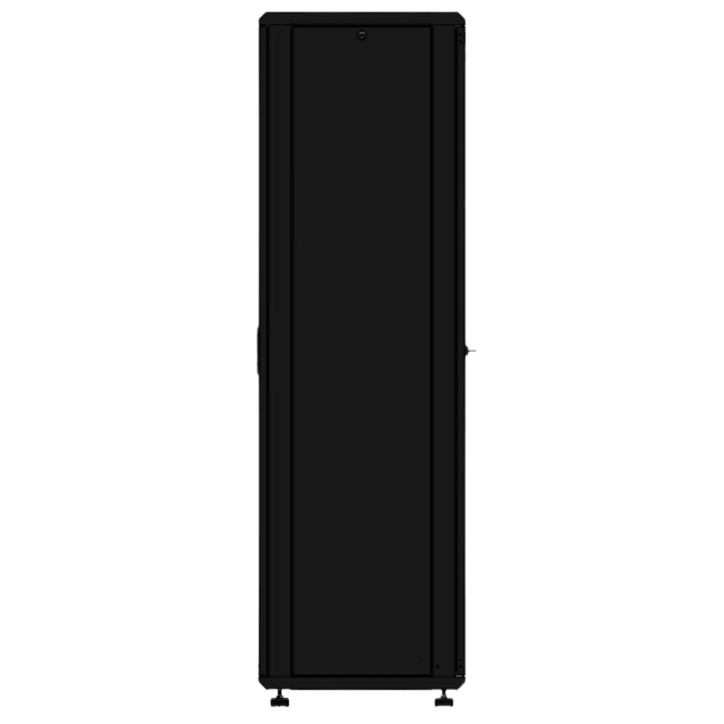 Gabinete rackeable de piso de 42U, compatible con estándar 19 pulgadas, equipado con puerta frontal de cristal para una mejor visibilidad y presentación profesional