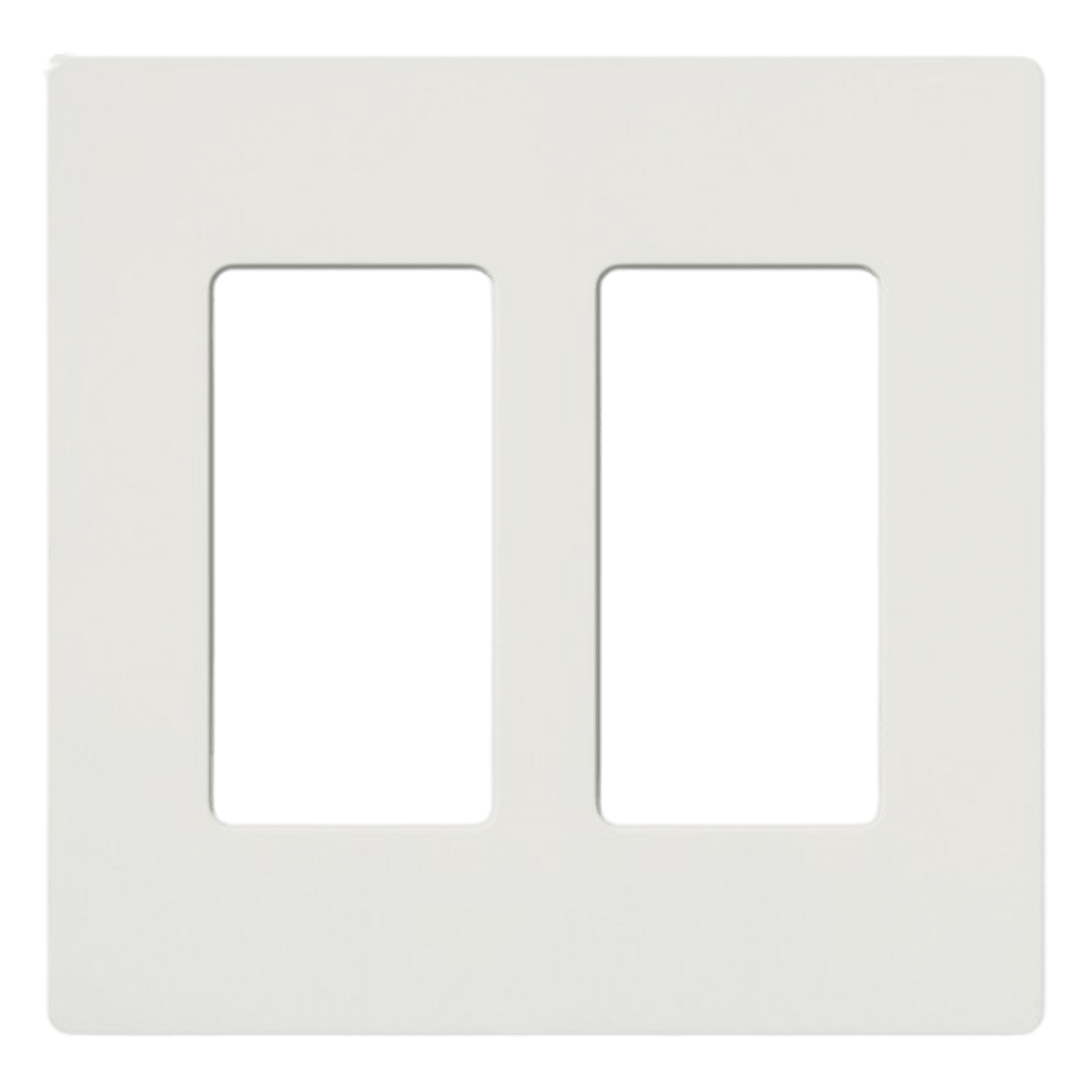 Placa de pared 2 espacios, para atenuador (dimmer), apagador ó control remoto inalámbrico LUTRON.