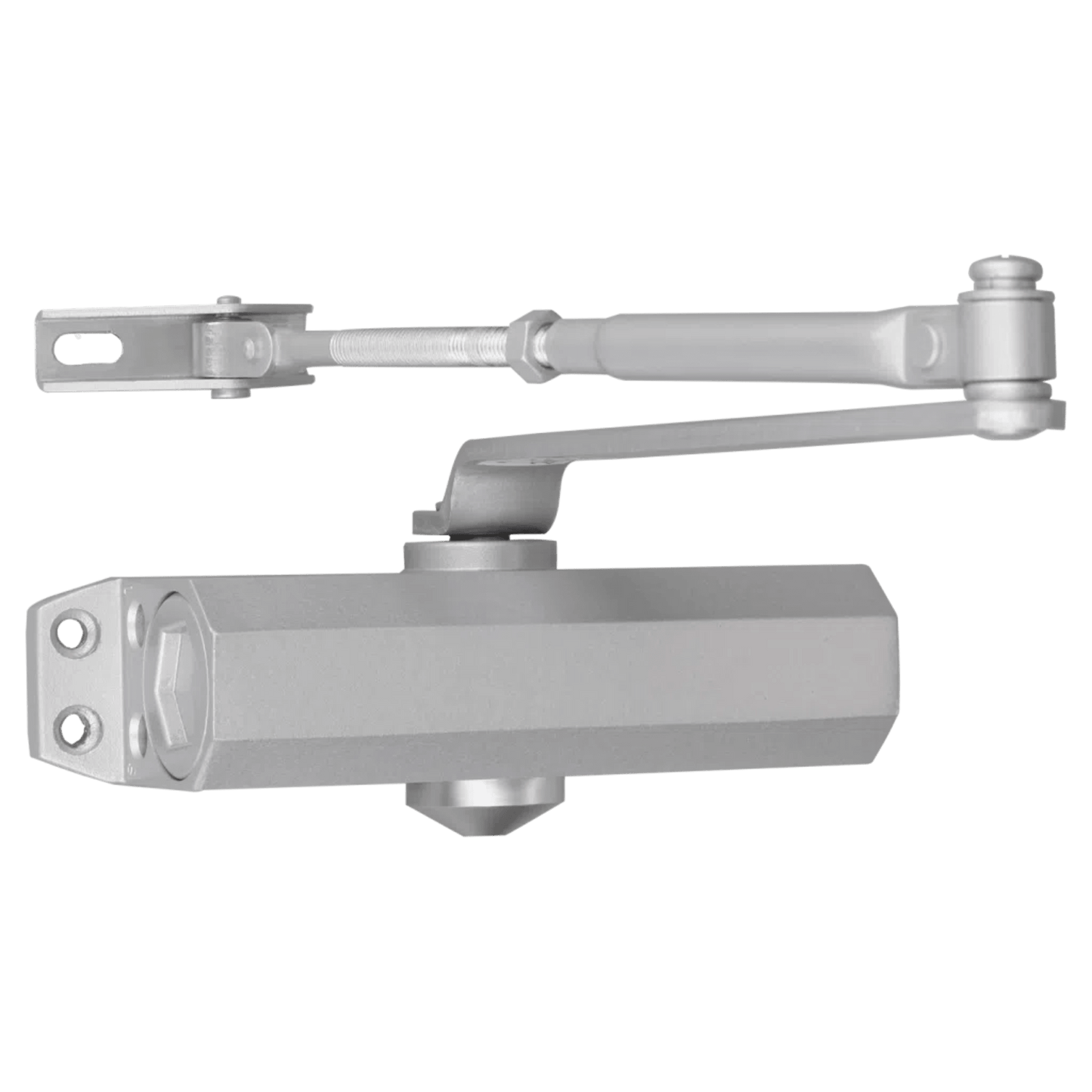 Cierra Puertas / De Superficie / Puertas de Metal / Puertas de Madera / Ajustable para Tamaños / Puertas Hasta 65 kg / Incluye Herrajes / Brazos de Acero Forjado