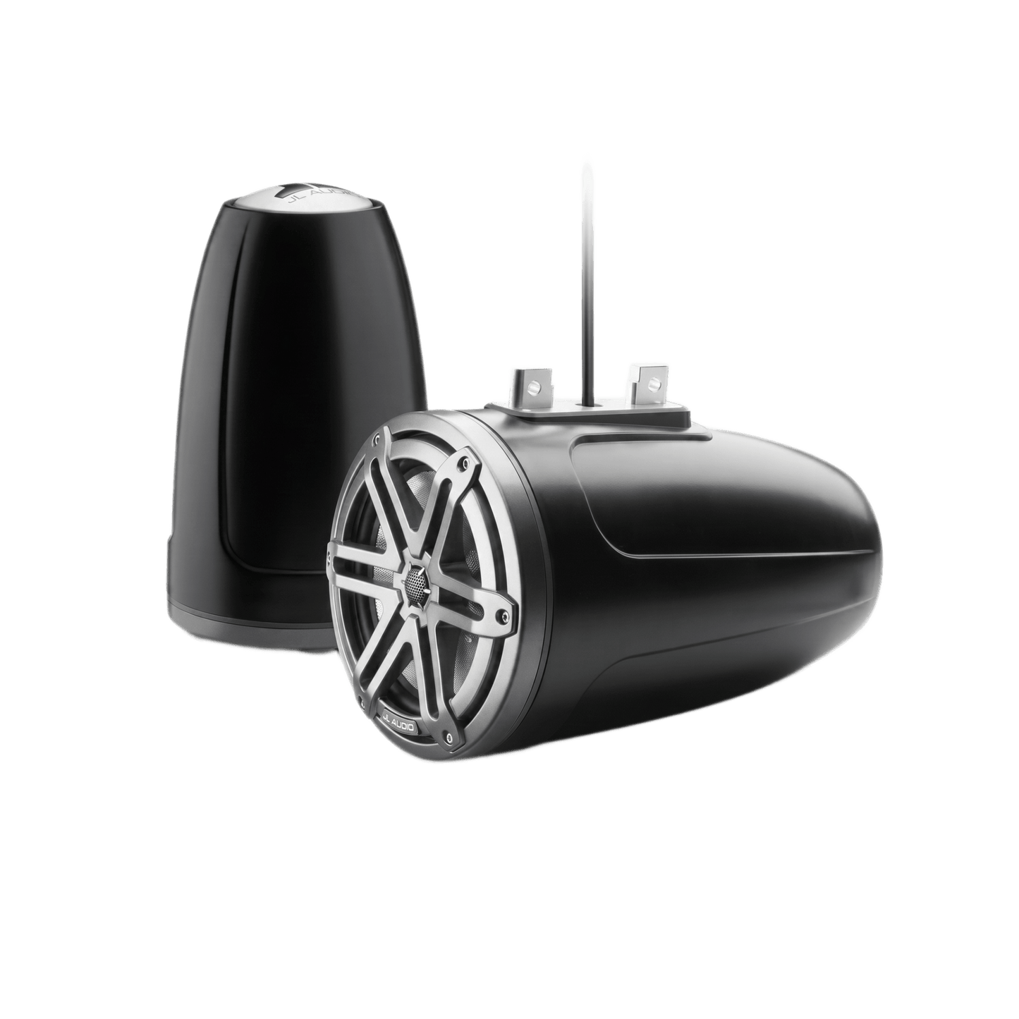 Bocina Marina Tipo Torre Cerrada / 7.7 Pulgadas (196 mm) / Serie M3 / Coaxial 2 Vías / Rejilla Sport Gris / Carcasa Sport Black / 100W RMS / 4 Ohms