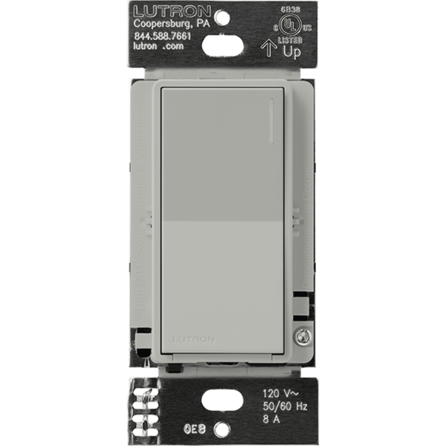 (RadioRa3) Apagador Sunnata color blanco para linea Radio Ra3, 8A de iluminacion, 5.8A Motor