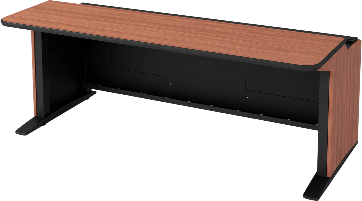 Consola de Control Axis | 72 Pulgadas | Estructura Modular Acero | Superficie Laminada Safeguard Edge | Gestión Integrada de Cables | Montaje Rack 19" (Opcional) | Versa-Trak Monitores