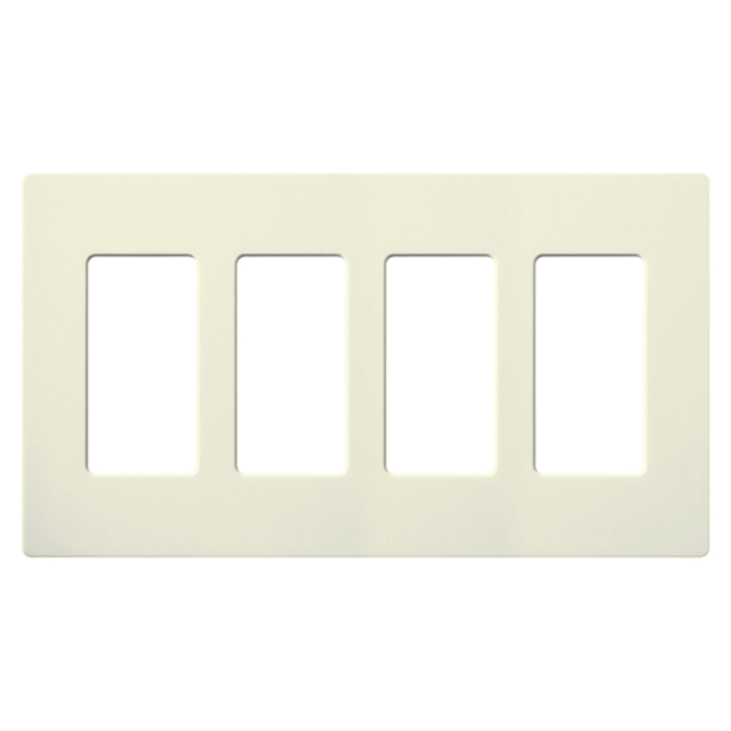 Placa de pared 3 espacios, color blanco, para atenuador (dimmer), switch ó control remoto PICO inalámbrico.