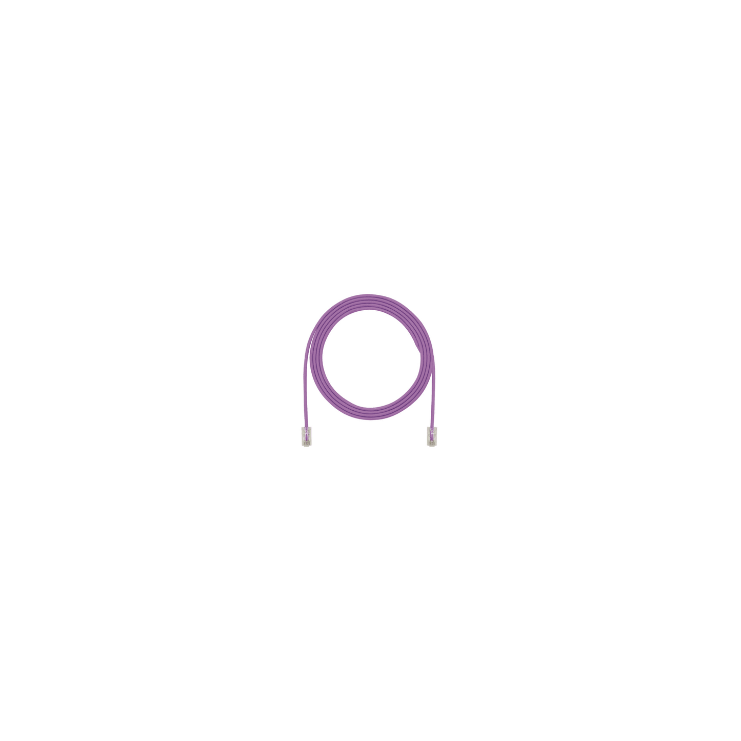 Cable de Parcheo TX6, UTP Cat6, Diámetro Reducido (28AWG), Color Violeta, 20.2 cm (8 Pulgadas)