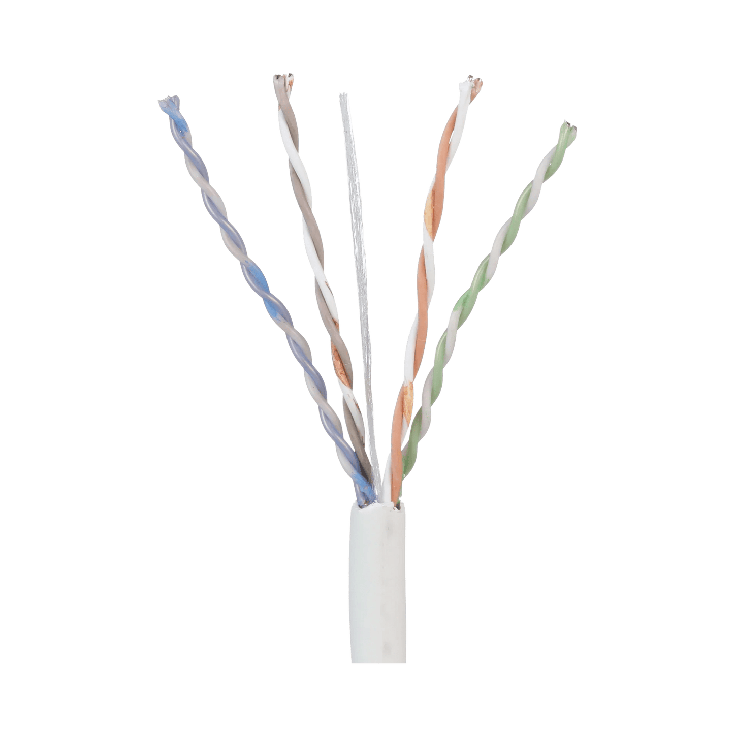 Bobina de Cable UTP 305 Metros (1000 Pies) de Cobre, TX5e, PanNet, Blanco, Categoría 5e, 24 AWG, CMP (Plenum), de 4 Pares
