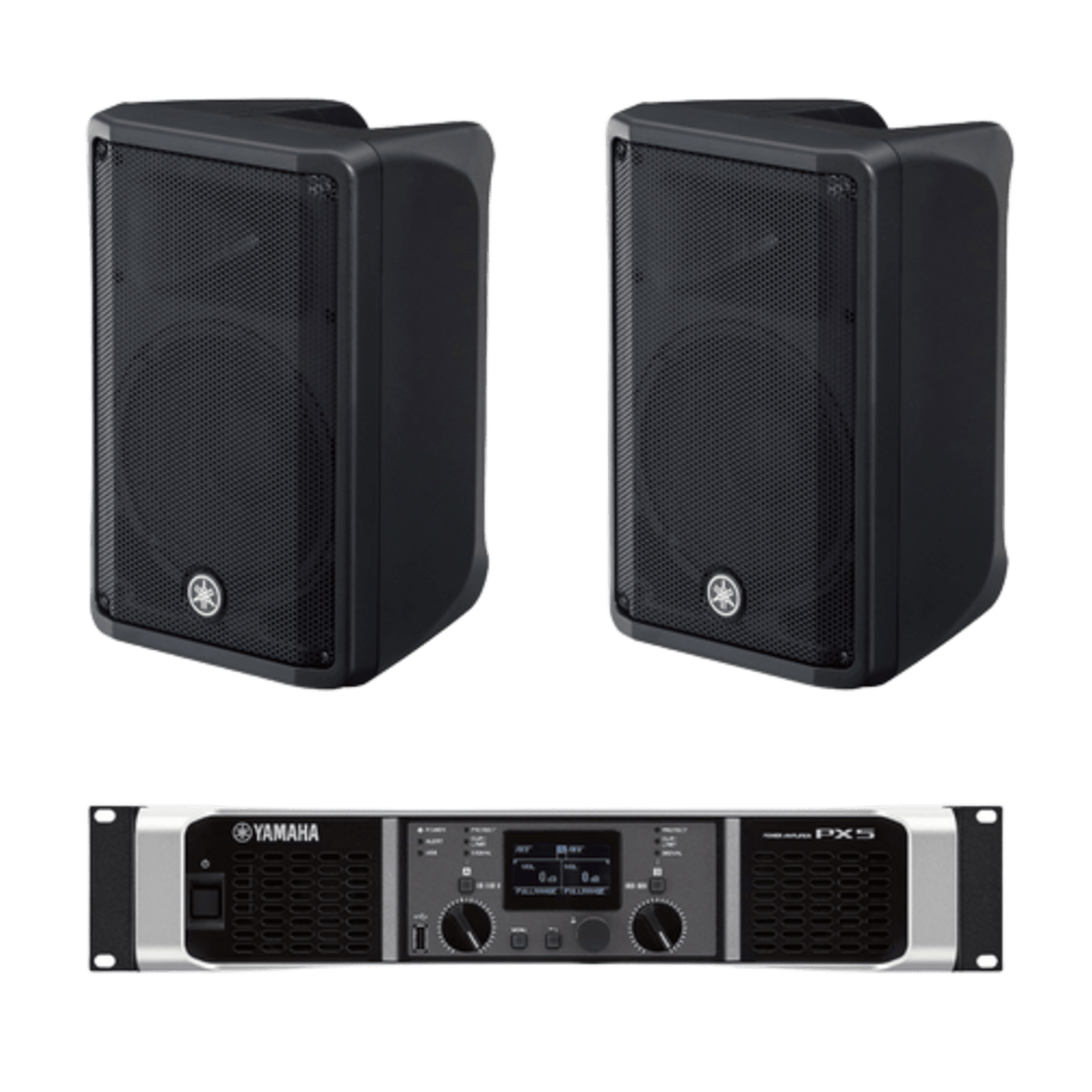 Kit Refuerzo Sonoro | Incluye 2 Bocinas CBR10 y 1 Amplificador PX5 | Ideal para Audio en primer Plano