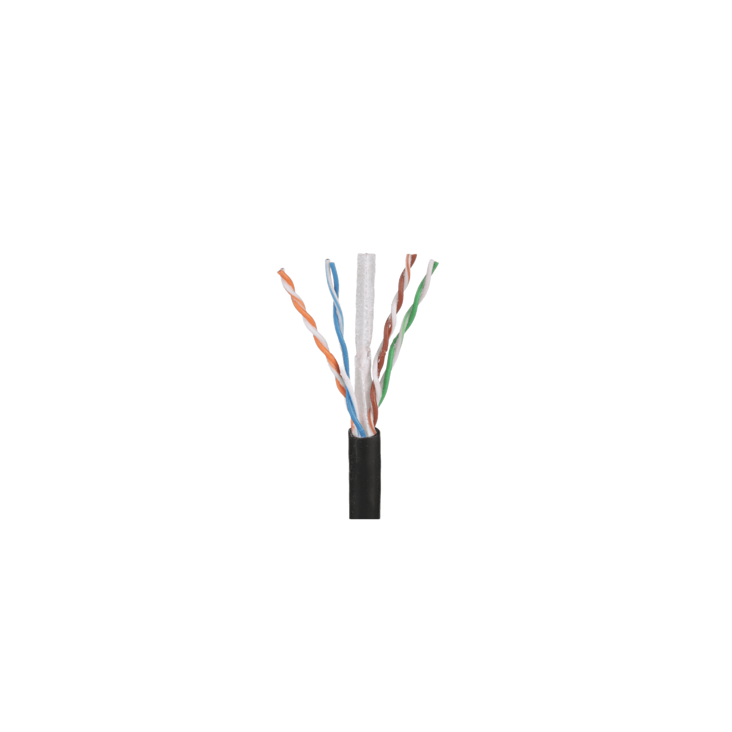 Bobina de Cable UTP de 4 Pares OSP (Planta Externa), Cat6 de Rango Extendido, 22 AWG, Color Negro, 305 Metros (1000 Pies).