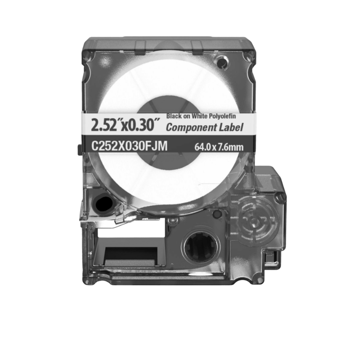 Cassette de Etiquetas de Componente de Poliéster No Adhesivas 2.52 Pulgadas (6.4 cm) W x 0.3 Pulgadas (0.76 cm) H