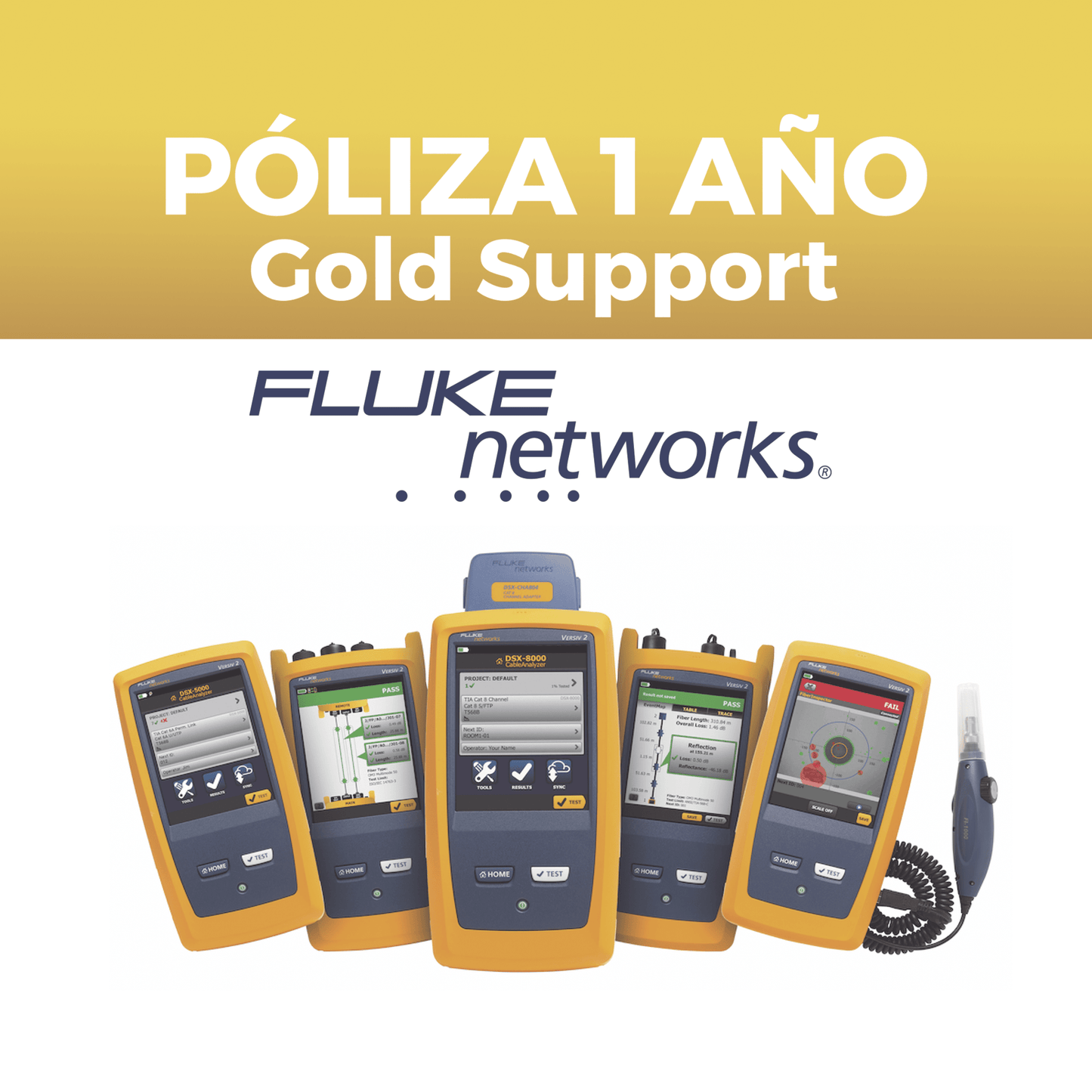 Poliza de 1 Año de Soporte Gold para Certificador DSX2-8000QIINT