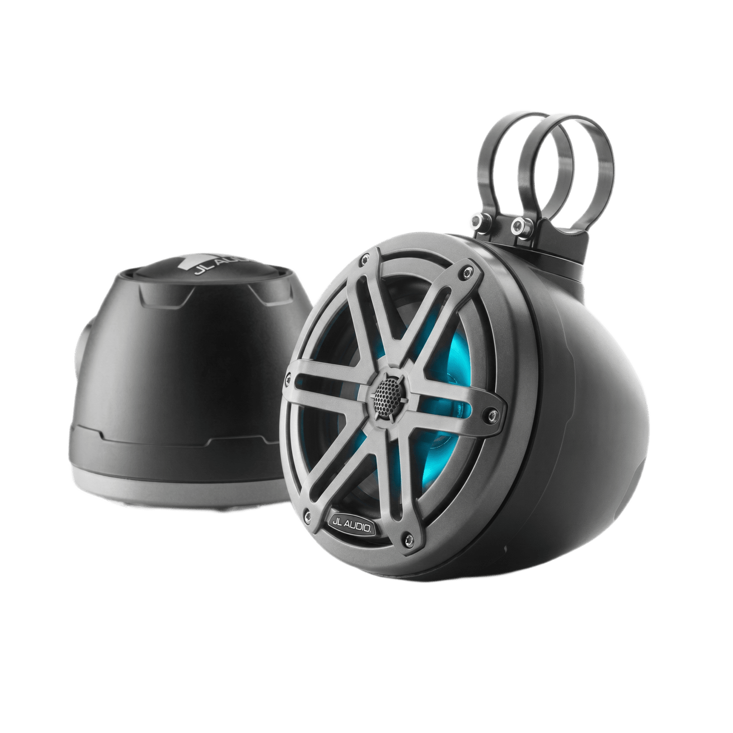 Altavoz Marino JL de 6.5 Pulgadas / Coaxial Cerrado / 75W RMS / 89.5 dB SPL / 4Ω / Iluminación LED Transflective™ y RGB / Cúpula de Seda / Cono de Polipropileno