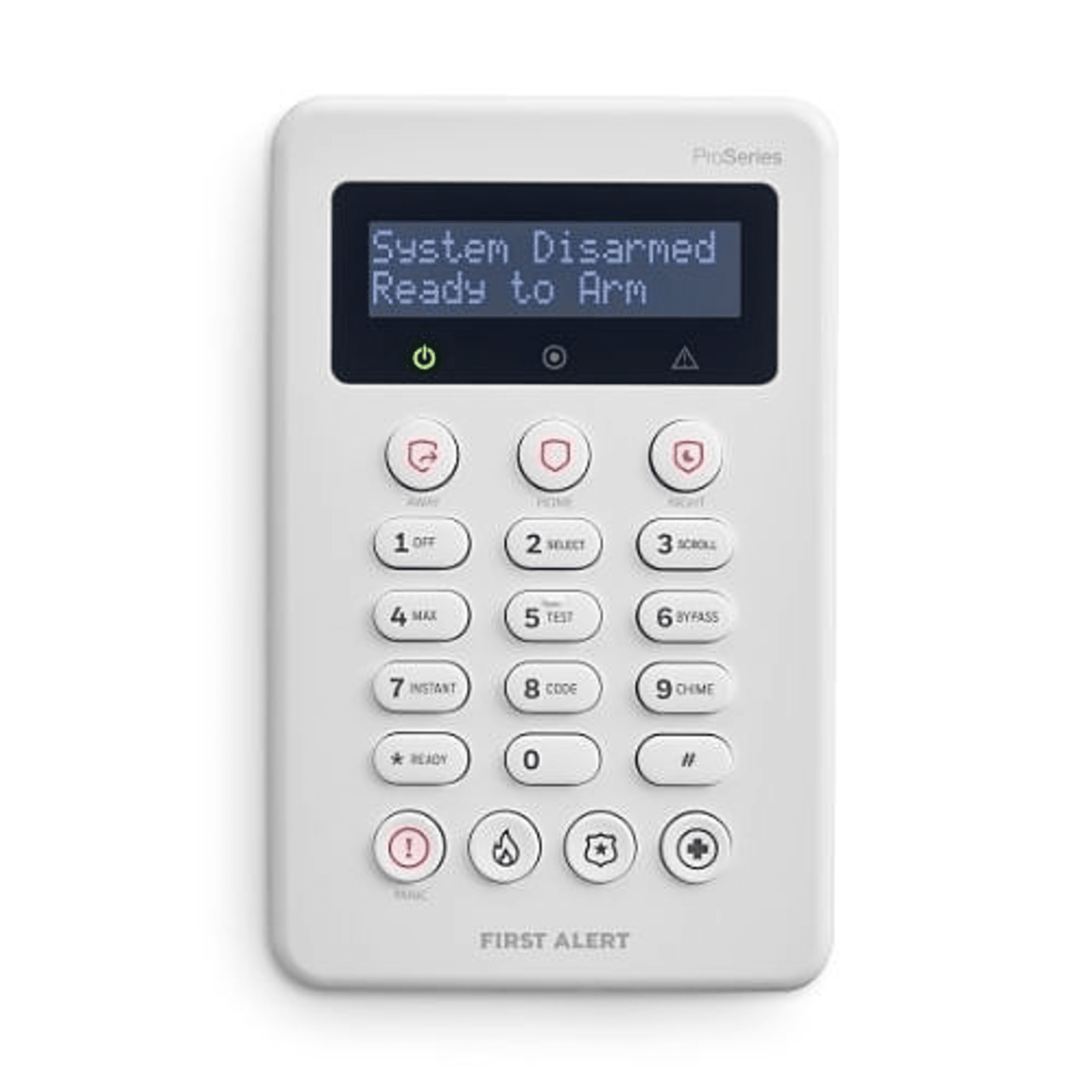 Teclado de Seguridad VISTAHPKP / 2 Líneas Alfa / Pantalla Personalizable / Teclas de Emergencia Dedicadas / Diseño Slim / Compatible con VISTA H3 Hybrid Series