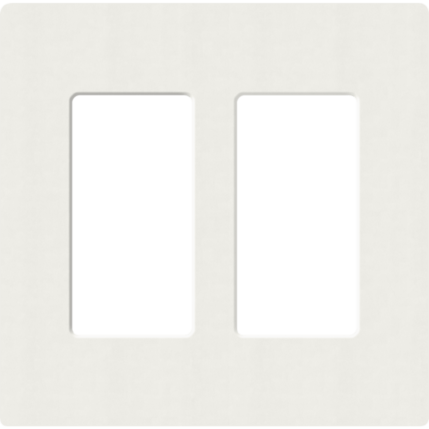 Placa de pared 2 espacios, para atenuador (dimmer), apagador ó control remoto inalámbrico LUTRON.