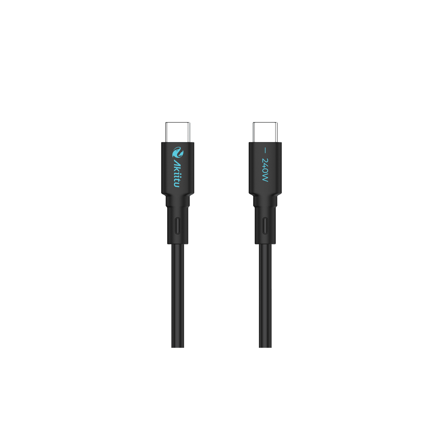 Cable de Carga USB-C a C / 1 Metro (3.28 Pies) / Tecnología GaN (Nitruro de Galio) / Fast-Charging / Potencia 240W / Velocidad Transferencia 480 Mbps / Material / Conector Aluminio Anodizado