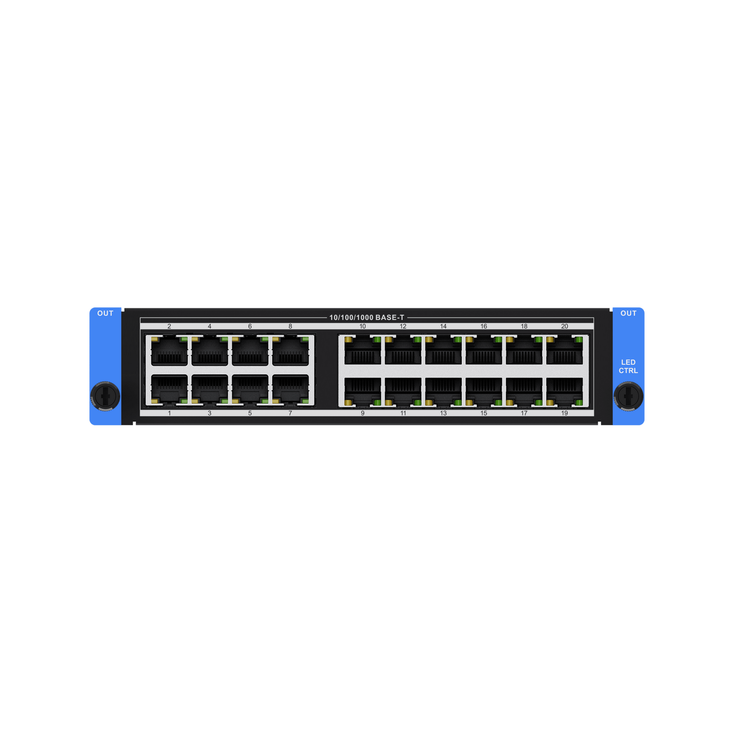 Tarjeta de 20 Puertos Ethernet Gigabit / Resolución 4K HDR10 / Carga Máxima 10.4 MP / Soporte HLG y SMPTE / Modos Mini y Estándar