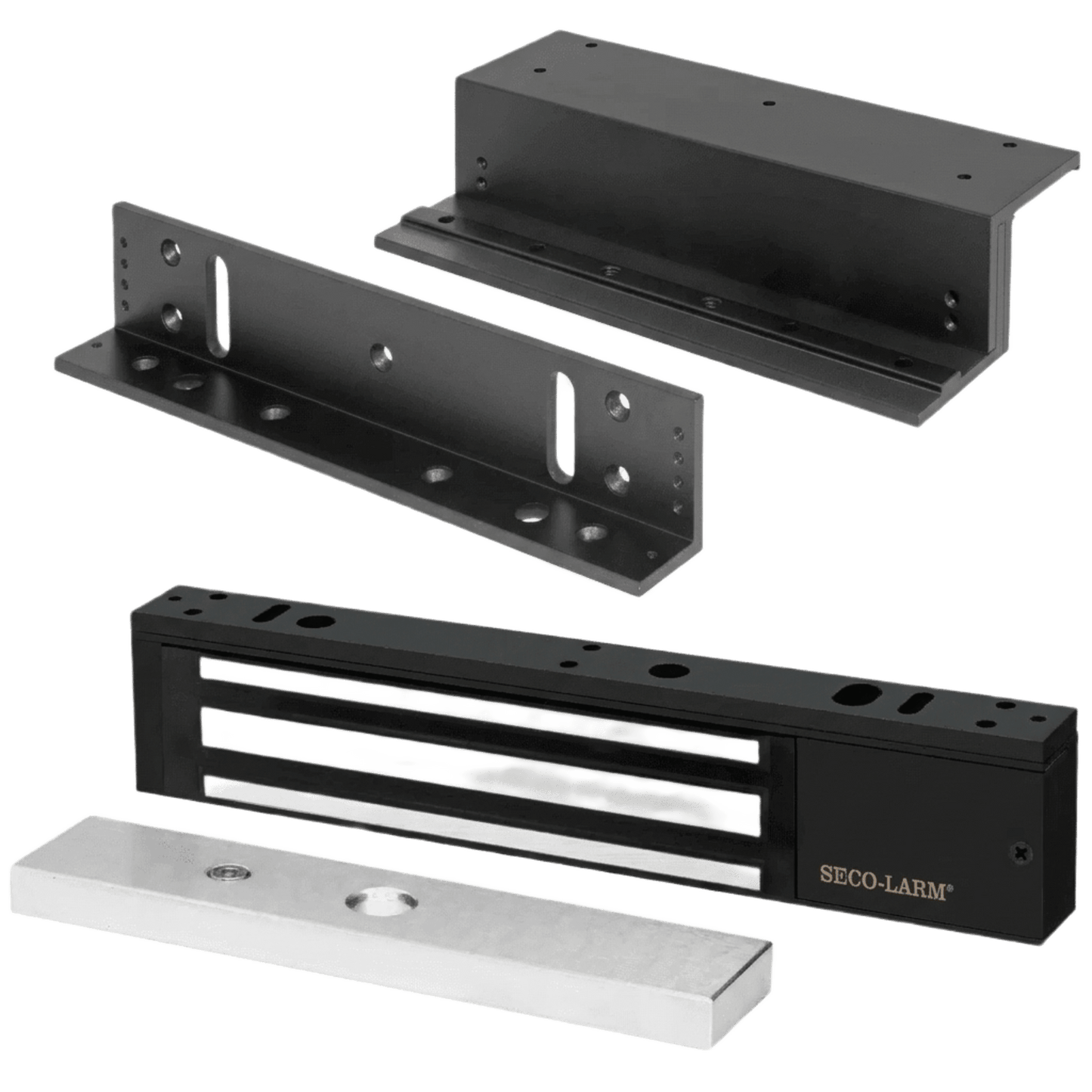Kit Para Control de Acceso Incluye Chapa Magnética de 600 Lbs / Montaje En Z y L / Uso Interior / Certificación UL / Color Negro / Diseño Elegante