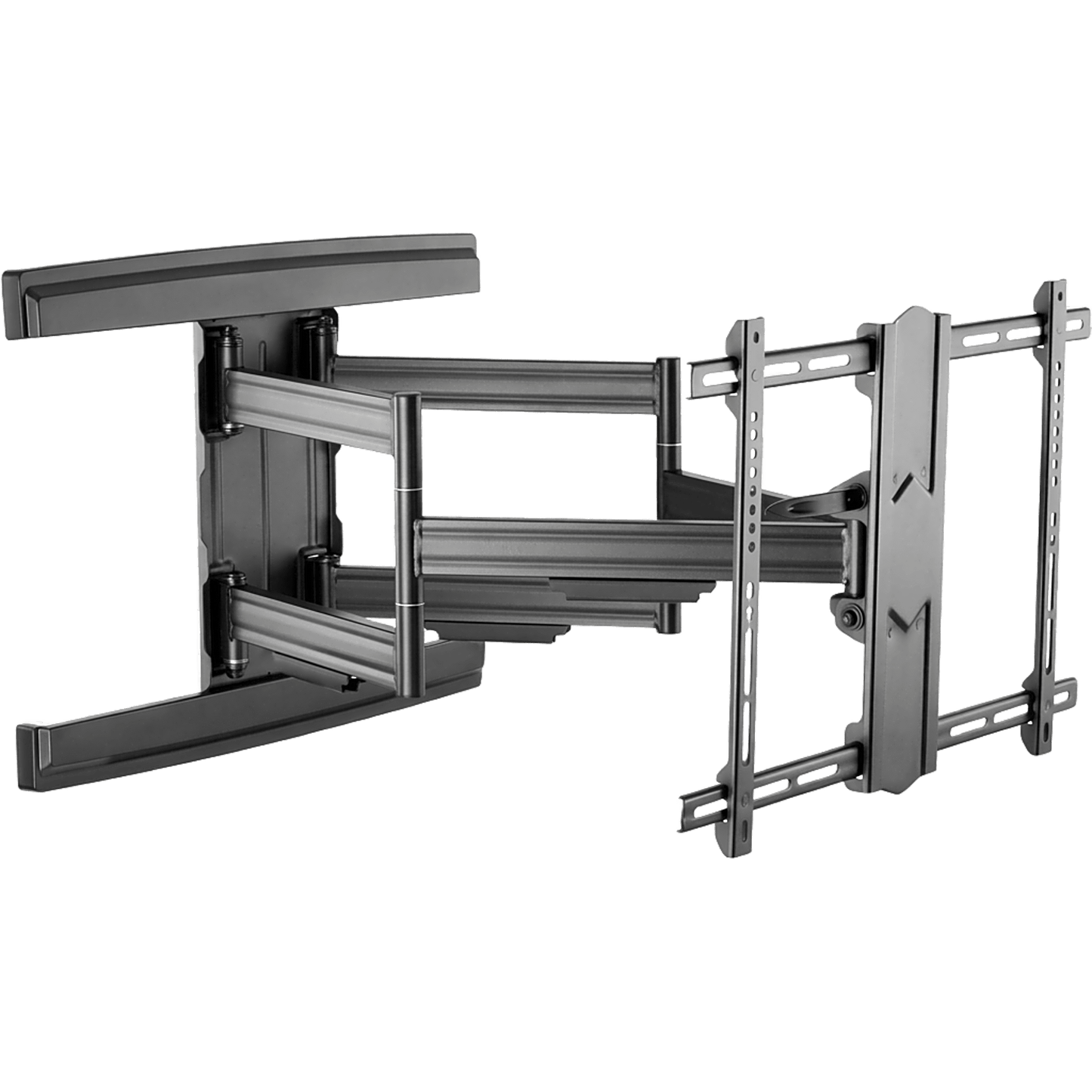 Soporte de Pared Articulado para Pantallas 37" a 85" / Extensión 800 mm / Capacidad de Carga 69.9 kg / Gestión Integrada de Cables / Patrones VESA Múltiples / Inclinación con Bloqueo