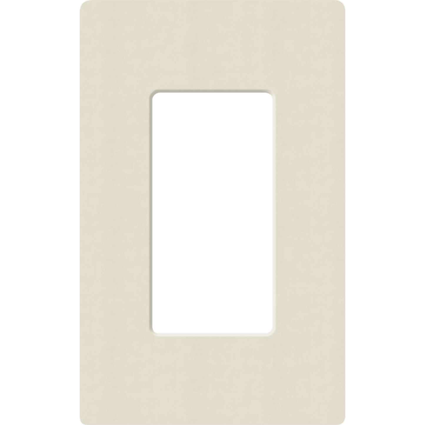 Placa de pared 1 espacio, para atenuador (dimmer), apagador ó control remoto inalámbrico LUTRON.