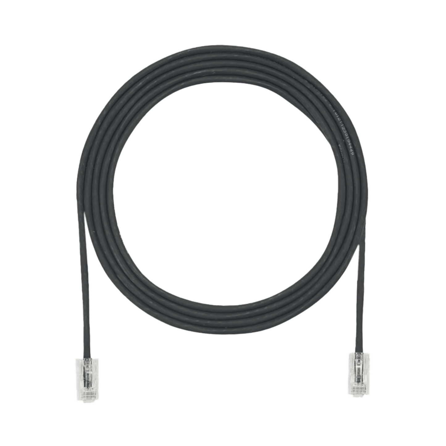 Cable de Parcheo UTP Cat6A, CM/LSZH, Diámetro Reducido (28AWG), Color Negro, 0.91 Metros (3 Pies)