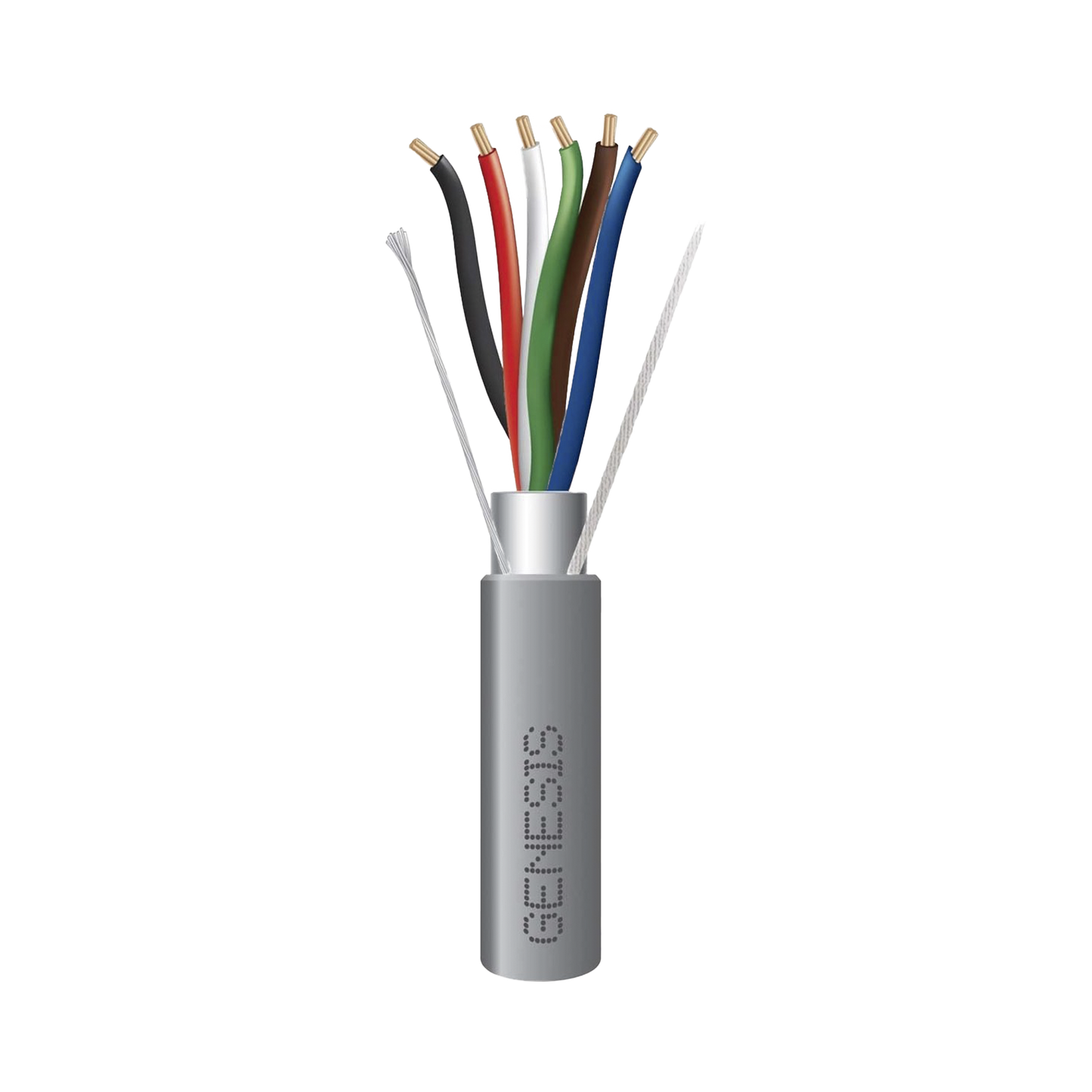 Bobina de 305 M de cable 6X22 AWG BLINDADO, PLENUM de color Gris, para Aplicaciones de Audio, Seguridad y Control