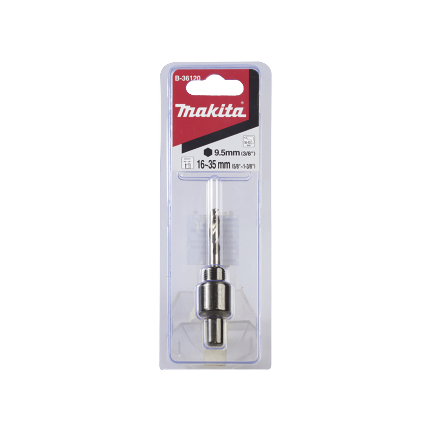 Adaptador Tipo Árbol Adaptador y Broca Piloto de 9.5 mm (3/8").